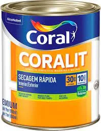 Esmalte Acetinado Coralit Secagem Rápida Balance Branco 900 ml Coral